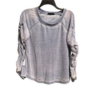 Gray Ruched 3/4 Sleeve top